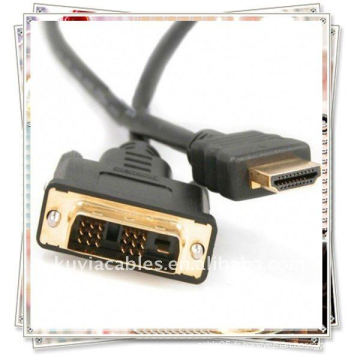 Haute qualité 1.8m 6FT DVI 24 + 1 à HDMI câble plaqué or pour HD 1080p PC LCD Câble d&#39;ordinateur